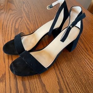 Black Suede Sandal Size 8